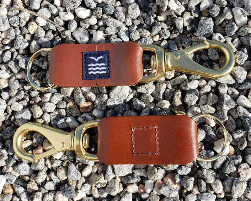 Leather Lobster Claw Key Rings with Museum Logo
